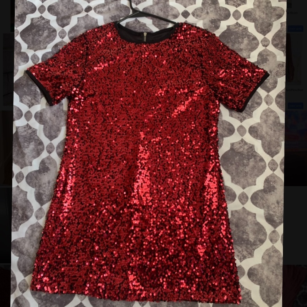 Red sparkly dress